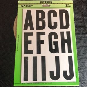 Hy-Ko Products 3 Inch 57 Self Stick Letters